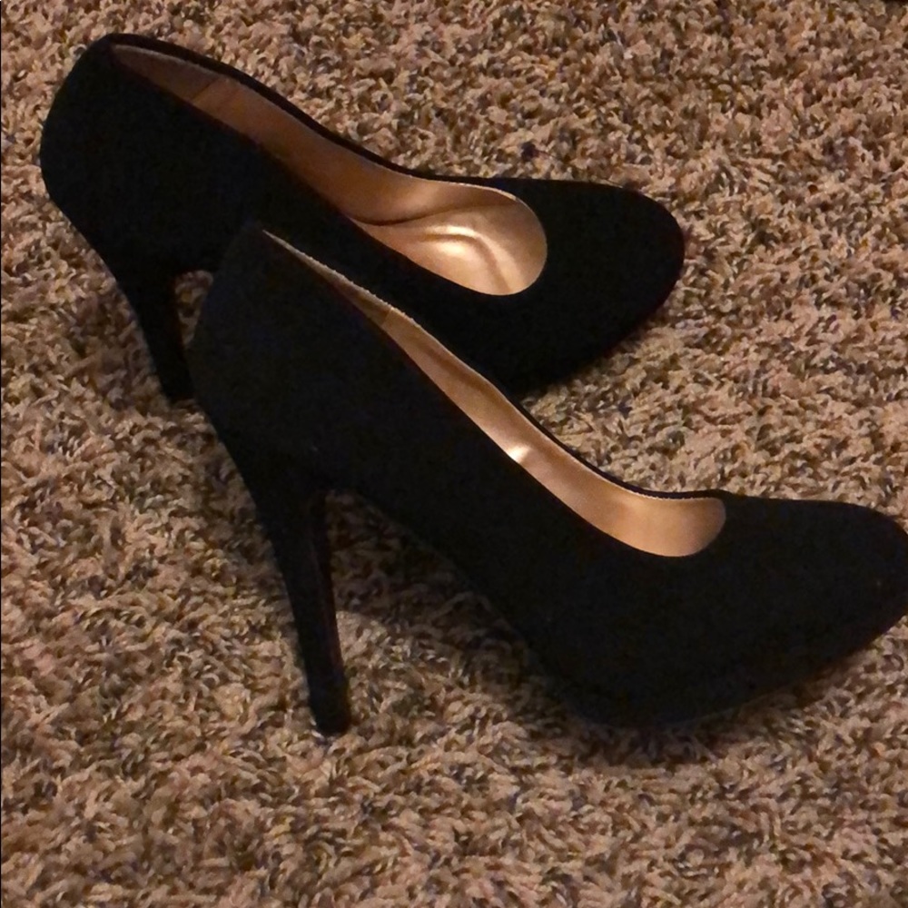 Suede heels